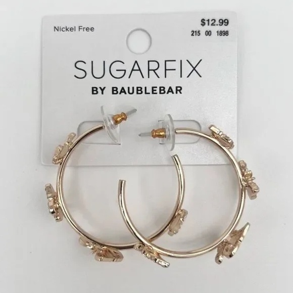 BaubleBar Jewelry - Earrings Butterfly Hoops, New on Card 2/$15